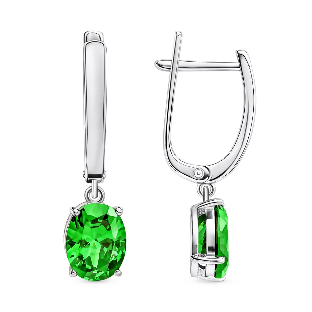Серьги с фианитами из серебра 925 пробы 3