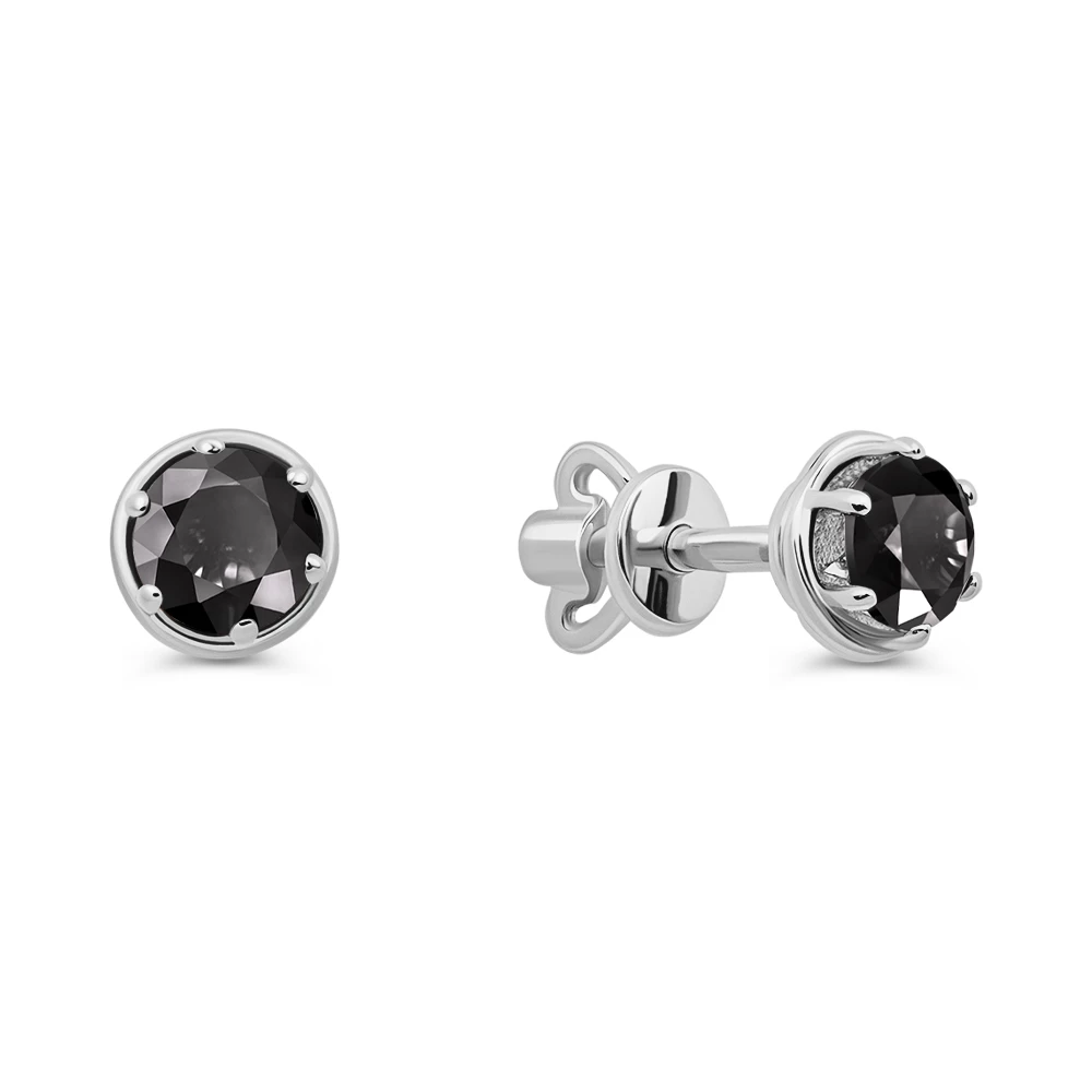 Серьги с фианитами из серебра 925 пробы 1