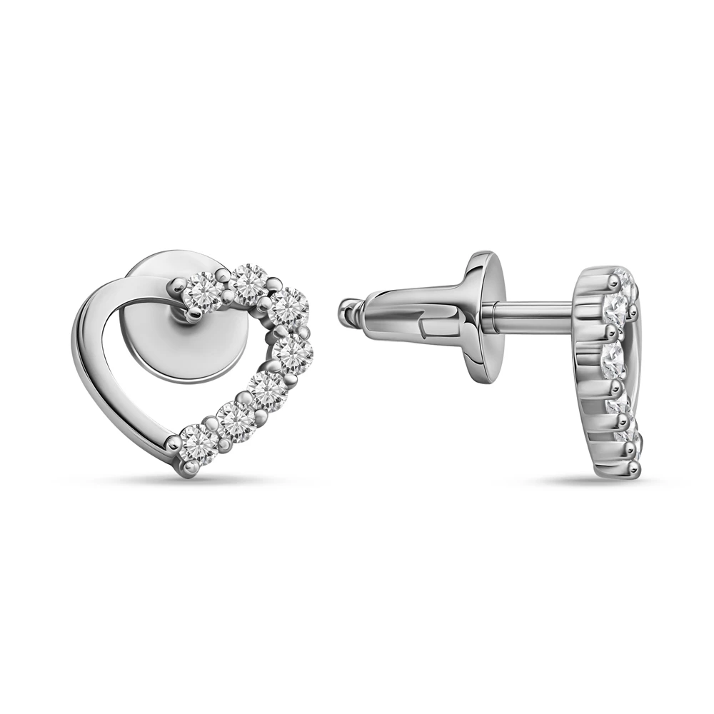 Серьги с фианитами из серебра 925 пробы 3