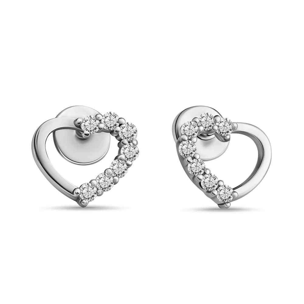 Серьги с фианитами из серебра 925 пробы 2