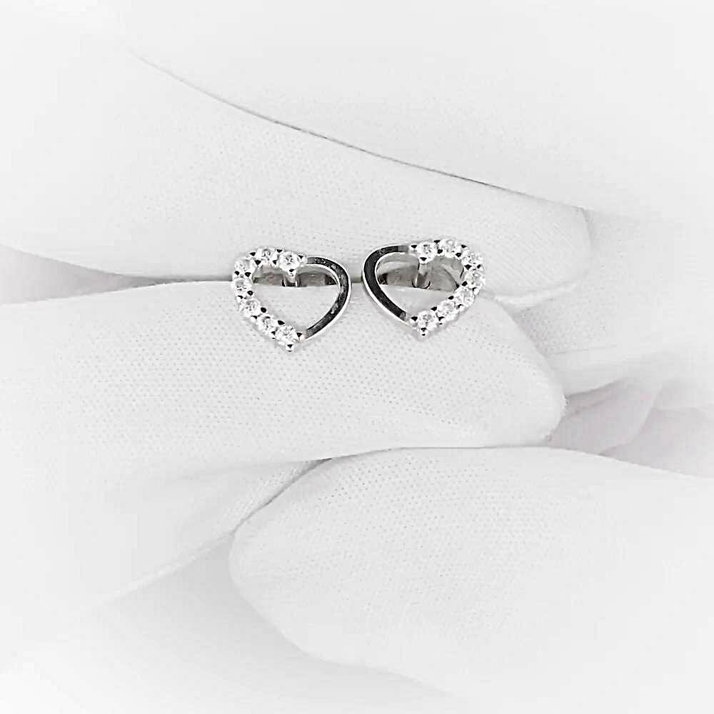 Серьги с фианитами из серебра 925 пробы 1