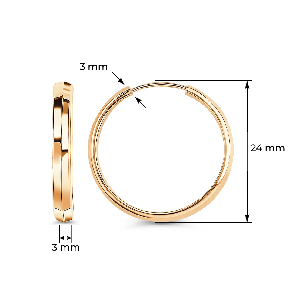 Серьги конго из серебра 925 пробы 3