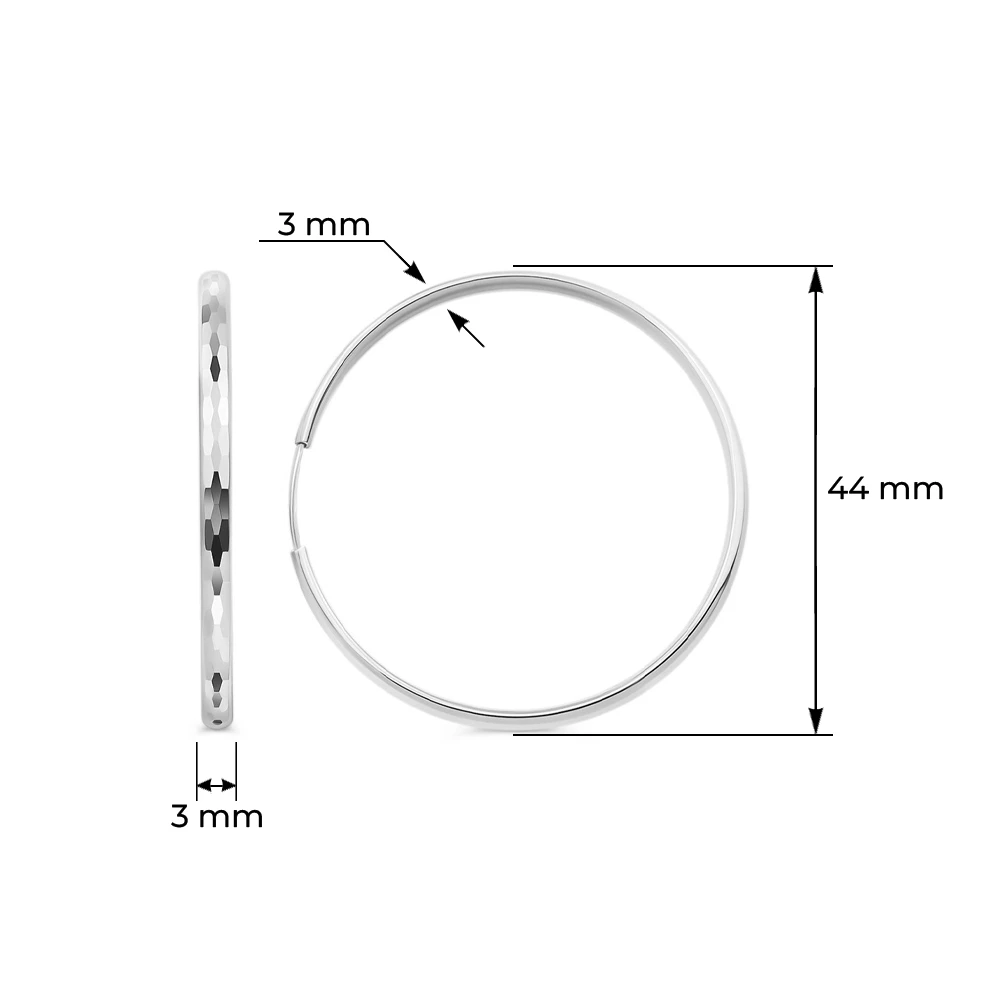 Серьги конго из серебра 925 пробы 3