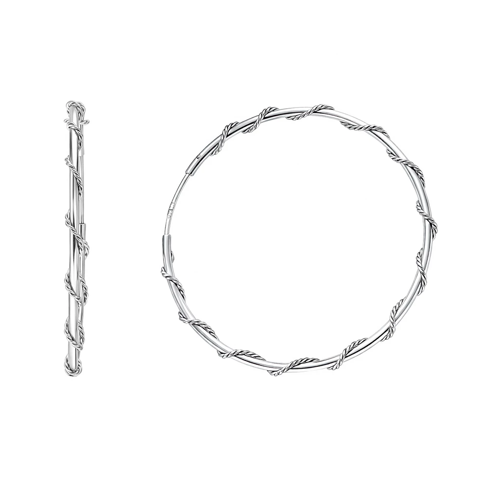 Серьги конго из серебра 925 пробы 2