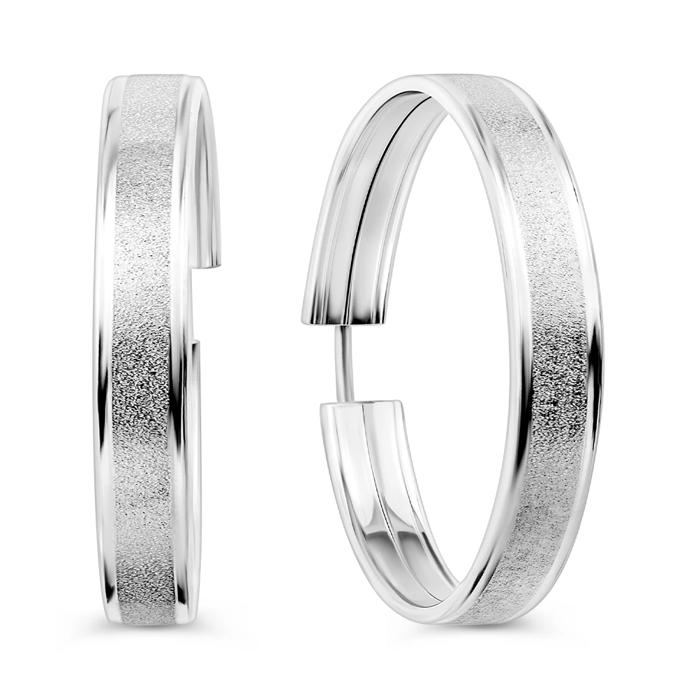 Серьги конго из серебра 925 пробы 1