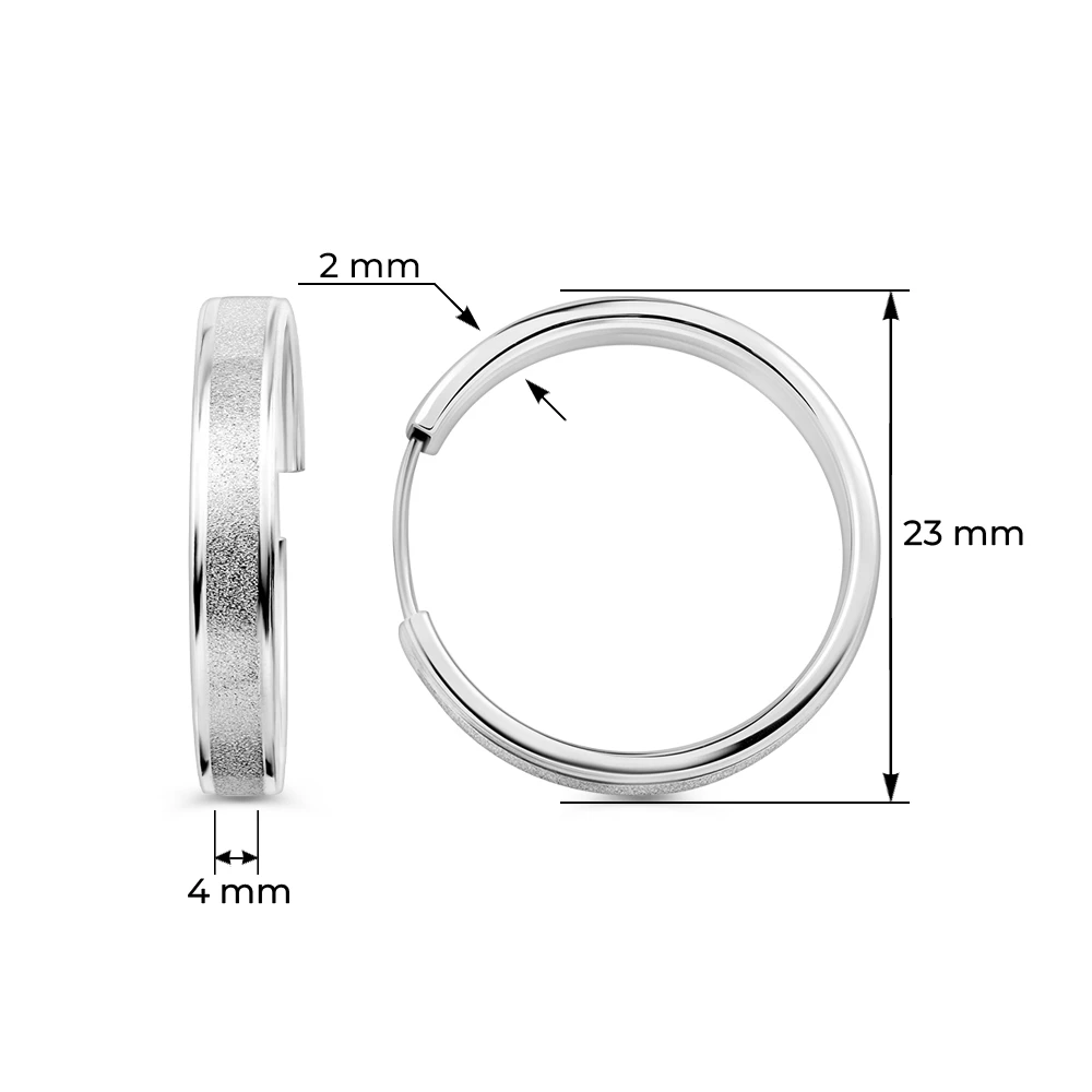 Серьги конго из серебра 925 пробы 3