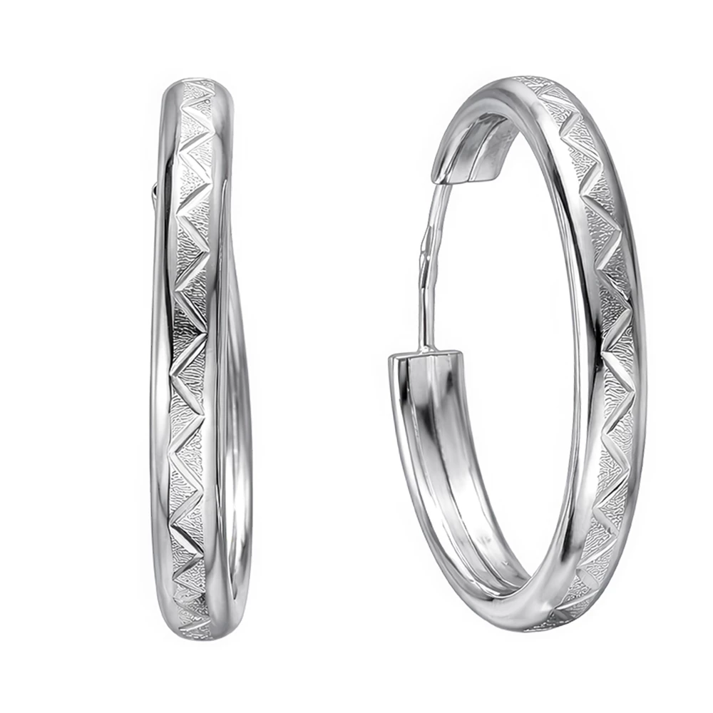 Серьги конго из серебра 925 пробы 1
