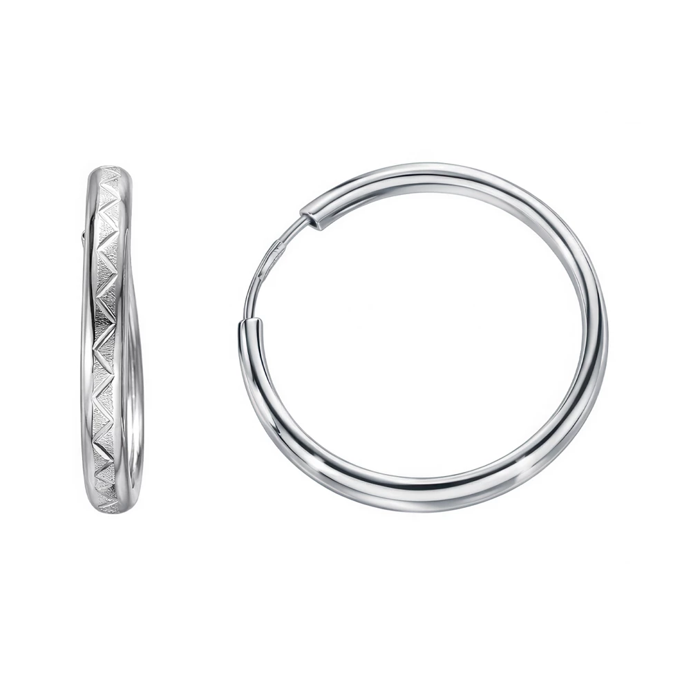 Серьги конго из серебра 925 пробы 2