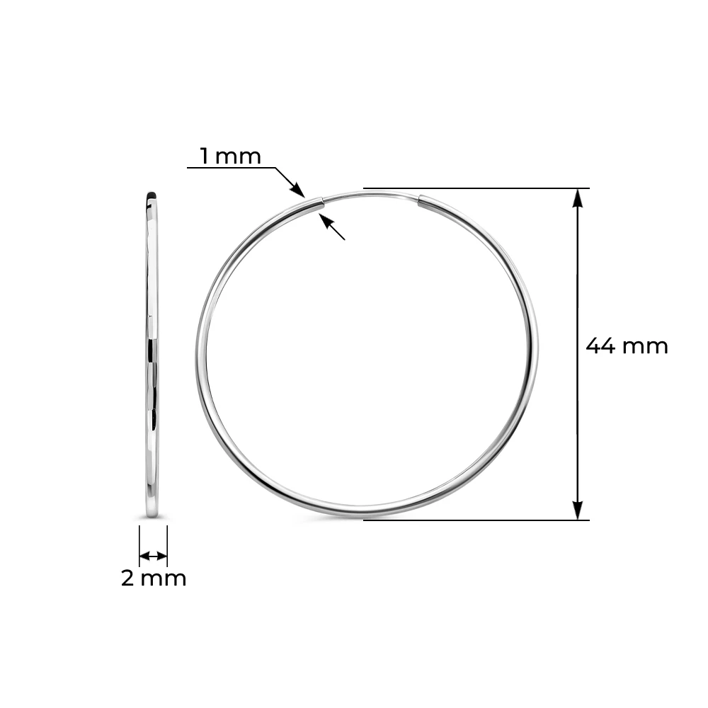 Серьги конго из серебра 925 пробы 4