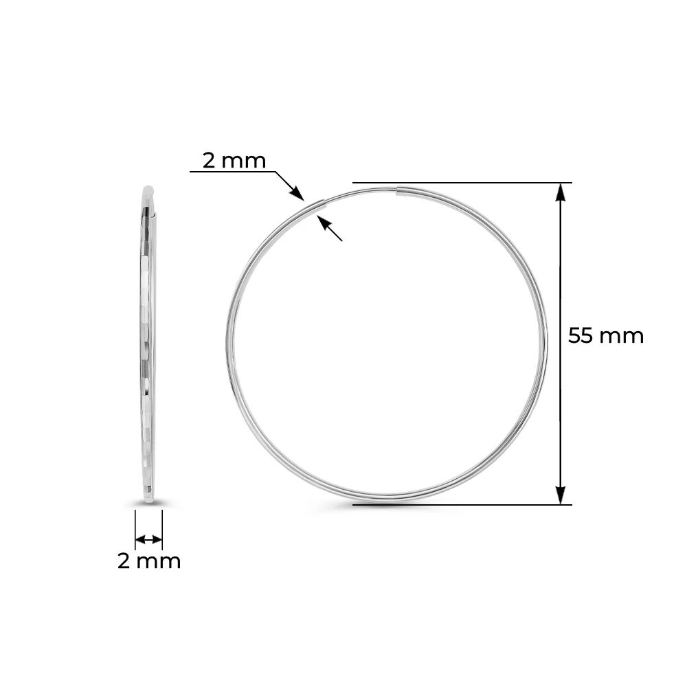 Серьги конго из серебра 925 пробы 3