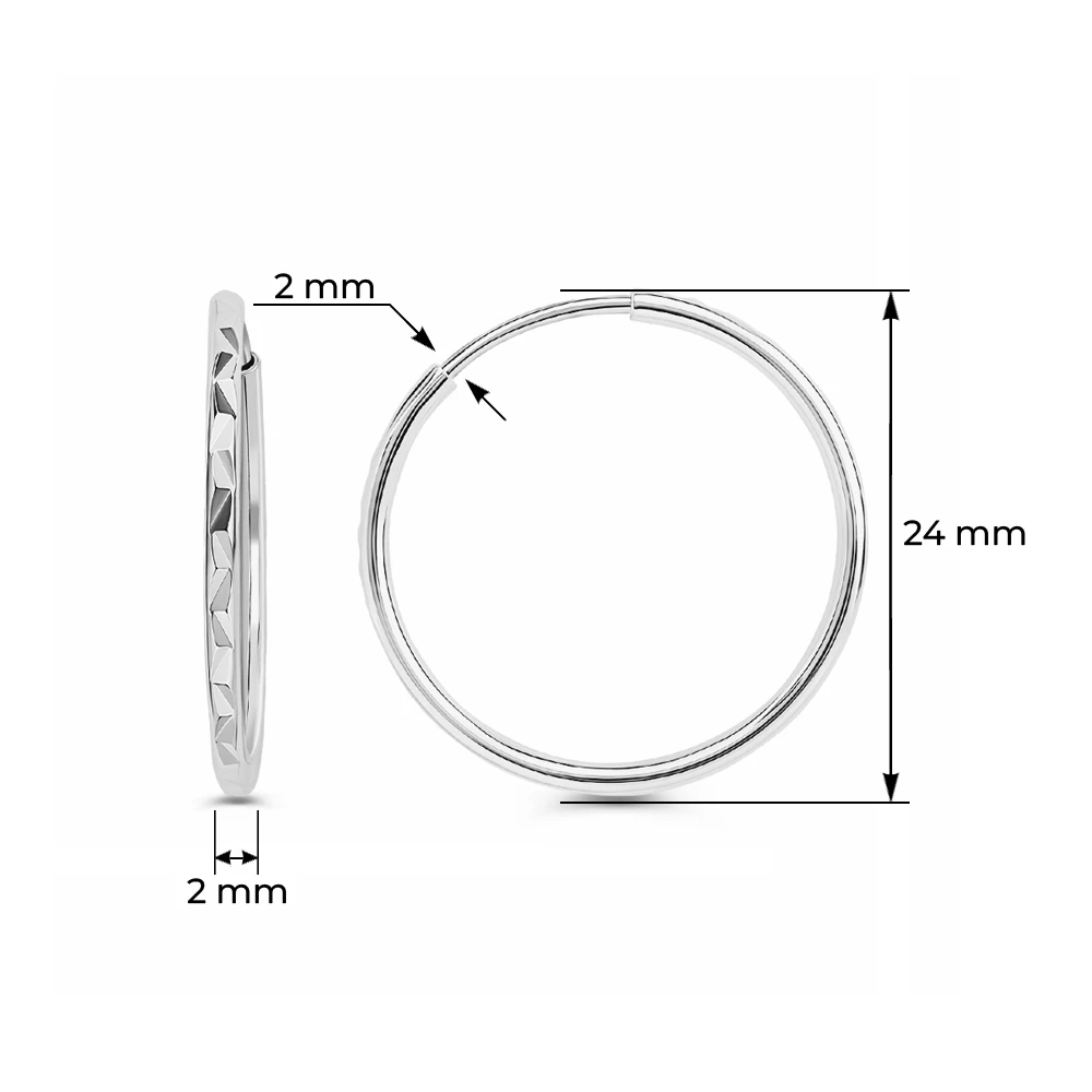 Серьги конго из серебра 925 пробы 3