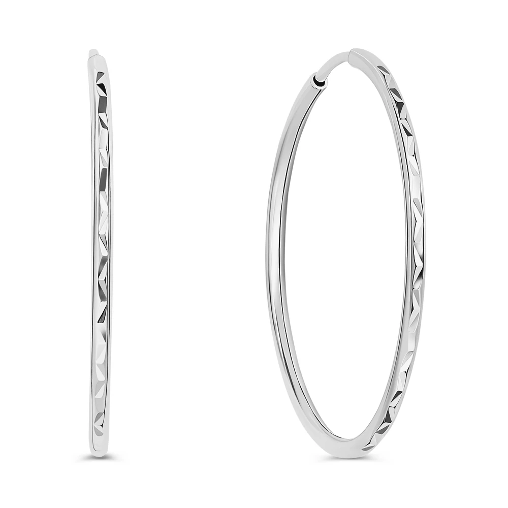 Серьги конго из серебра 925 пробы 1