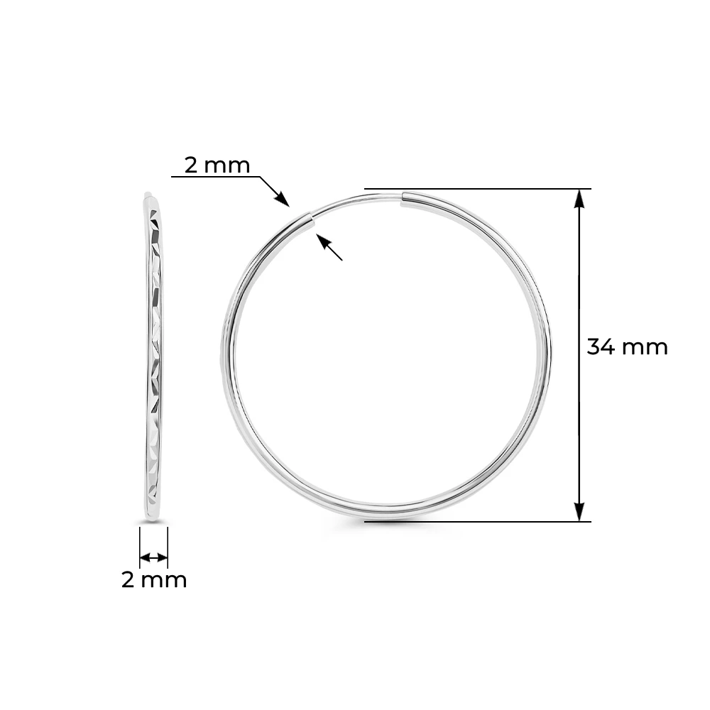 Серьги конго из серебра 925 пробы 3