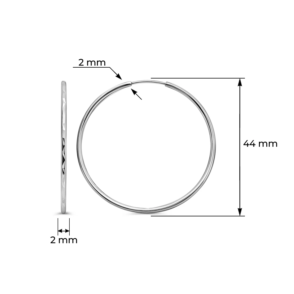 Серьги конго из серебра 925 пробы 3