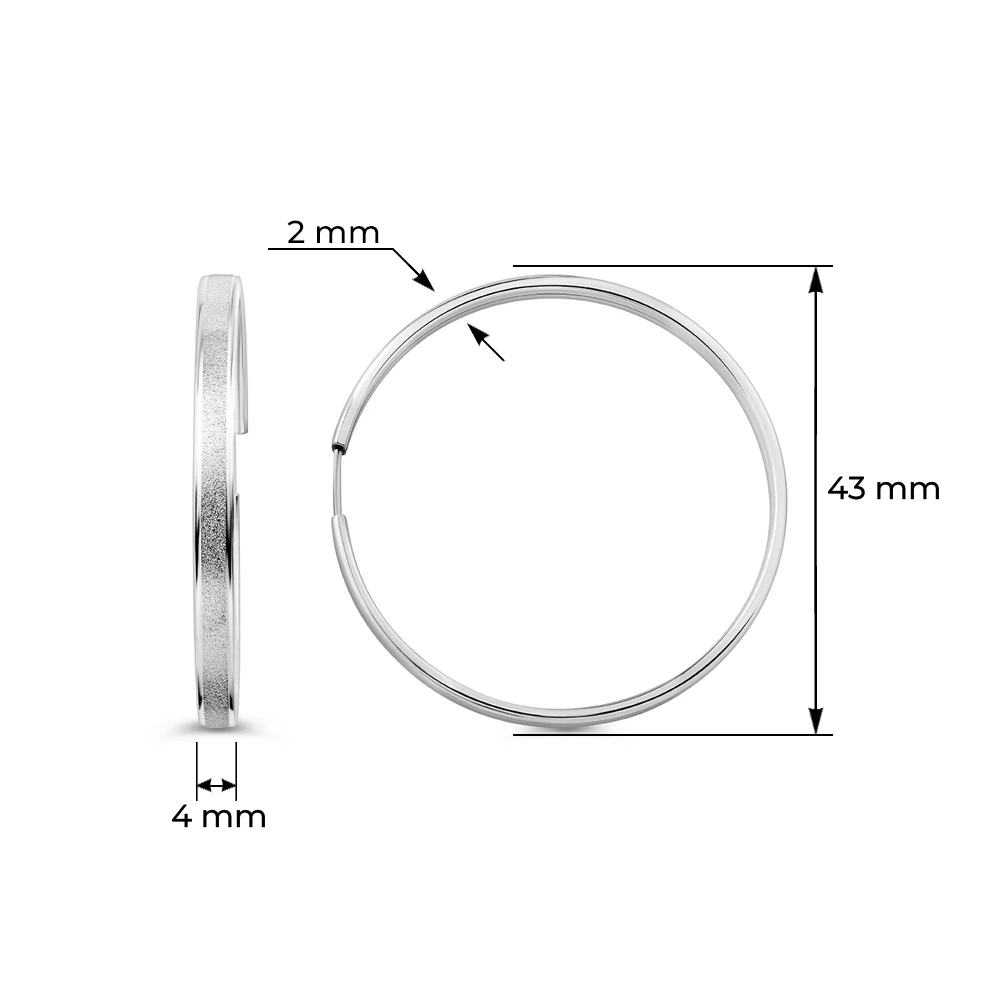 Серьги конго из серебра 925 пробы 3