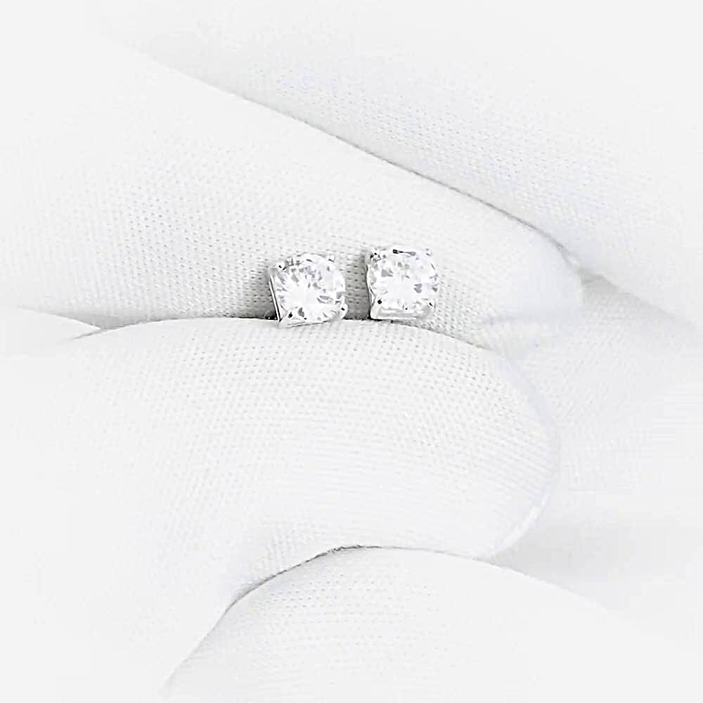 Серьги с фианитами из серебра 925 пробы 1