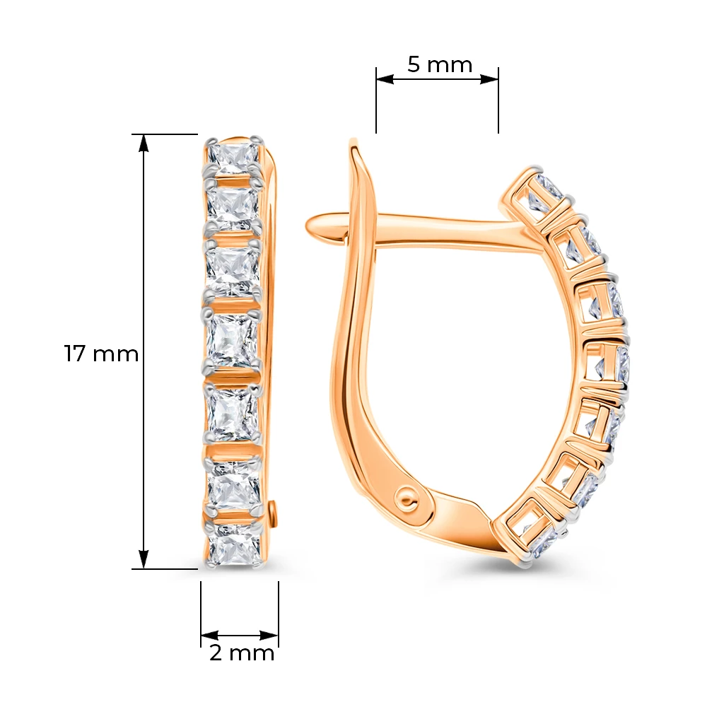 Серьги с фианитами из серебра 925 пробы 4