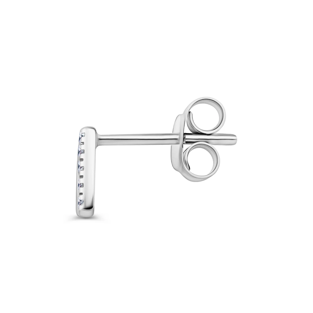 Серьга с фианитами из серебра 925 пробы 3