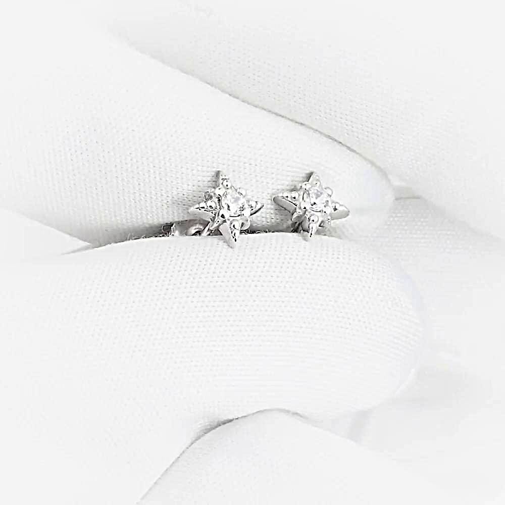 Серьги с фианитами из серебра 925 пробы 1