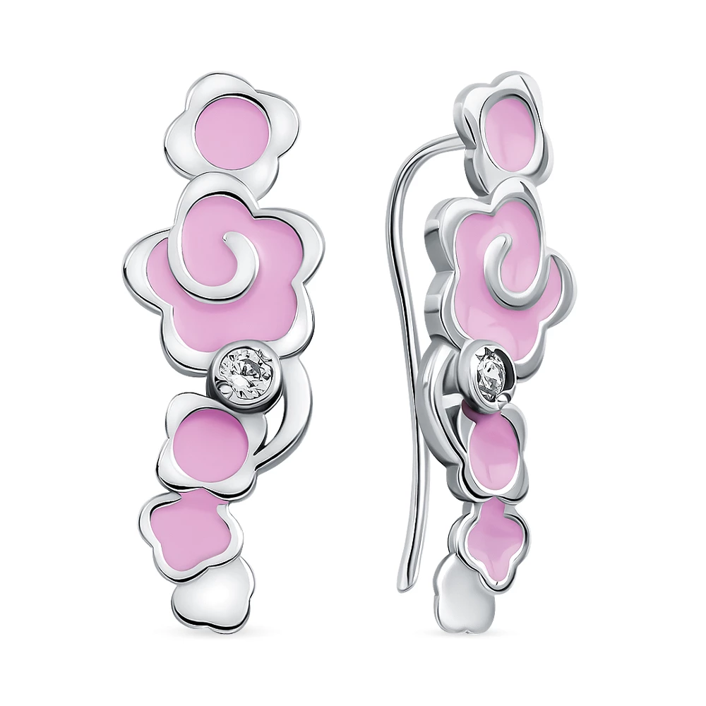 Серьги с фианитами из серебра 925 пробы 2