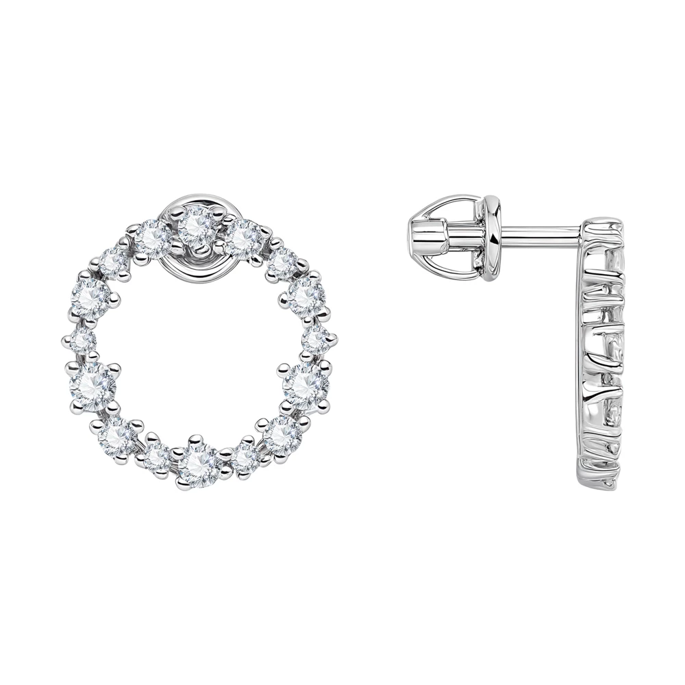 Серьги с фианитами из серебра 925 пробы 3