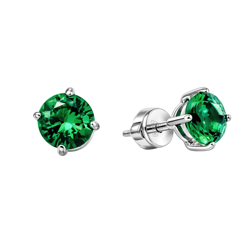 Серьги с фианитами из серебра 925 пробы 2