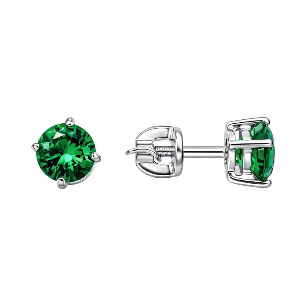 Серьги с фианитами из серебра 925 пробы 3