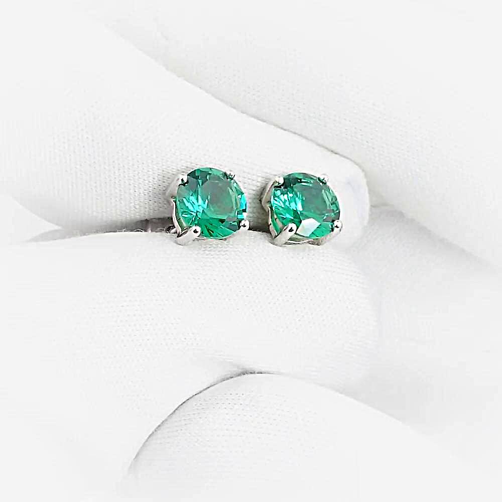 Серьги с фианитами из серебра 925 пробы 1