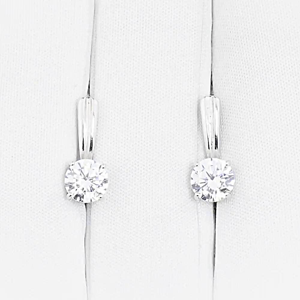 Серьги с фианитами из серебра 925 пробы 1
