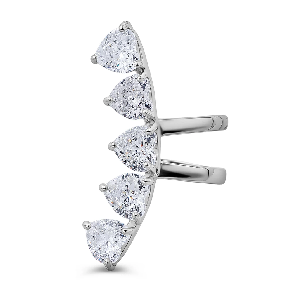 Серьги с фианитами из серебра 925 пробы 2