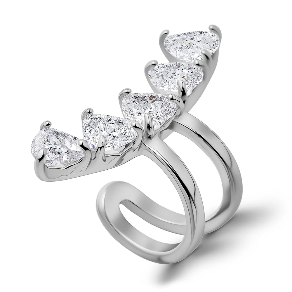 Серьги с фианитами из серебра 925 пробы 1