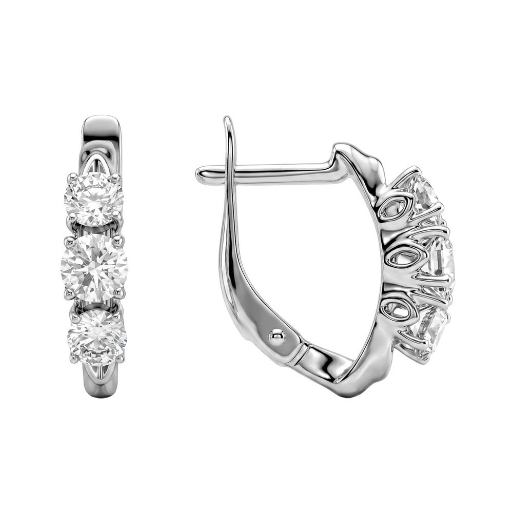 Серьги с фианитами из серебра 925 пробы 2