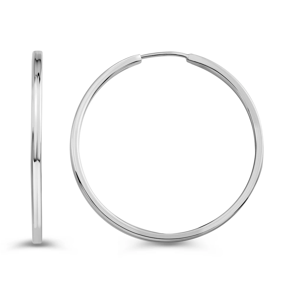 Серьги конго из серебра 925 пробы