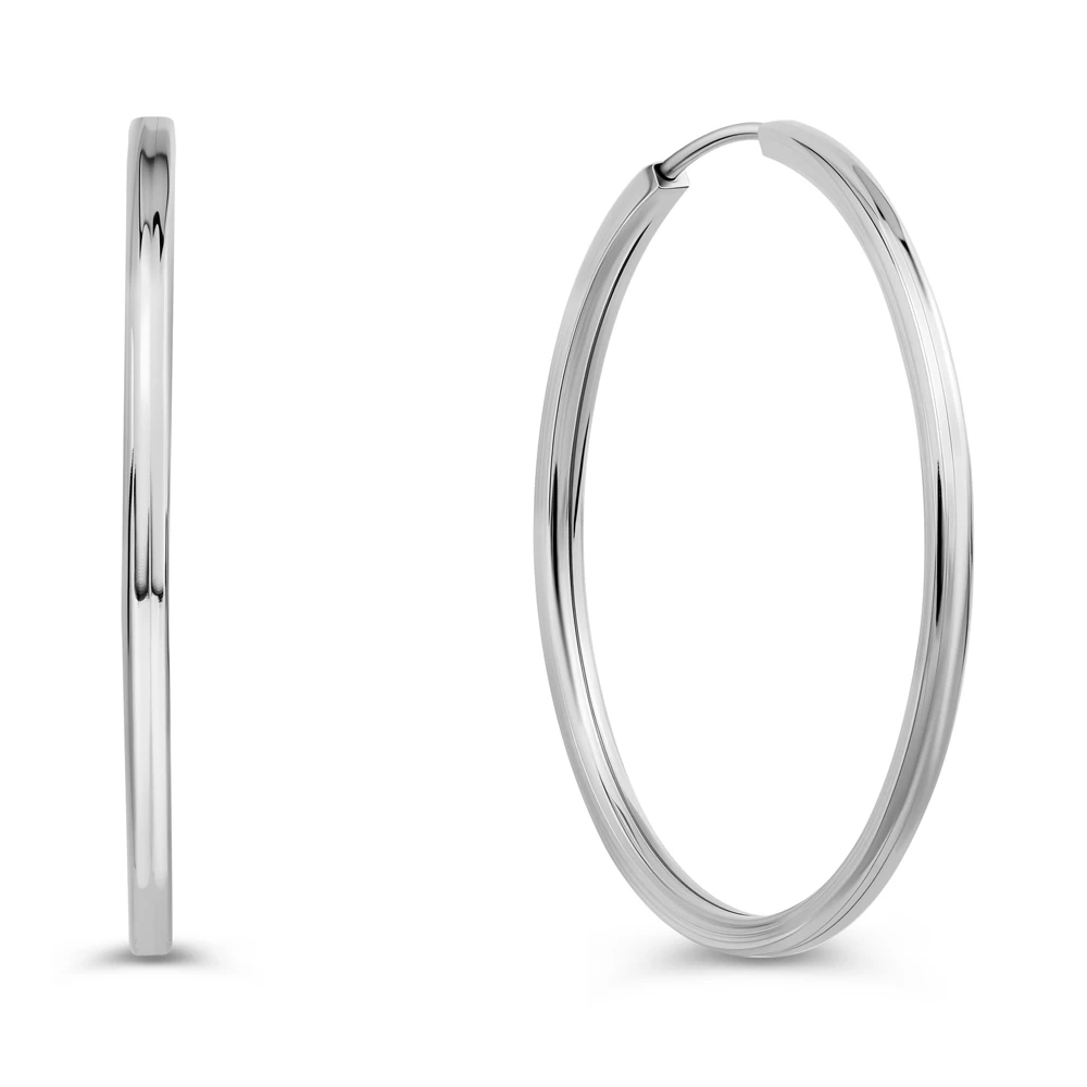 Серьги конго из серебра 925 пробы