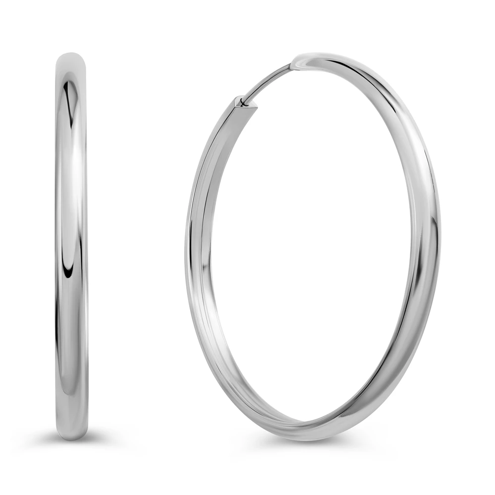 Серьги конго из серебра 925 пробы