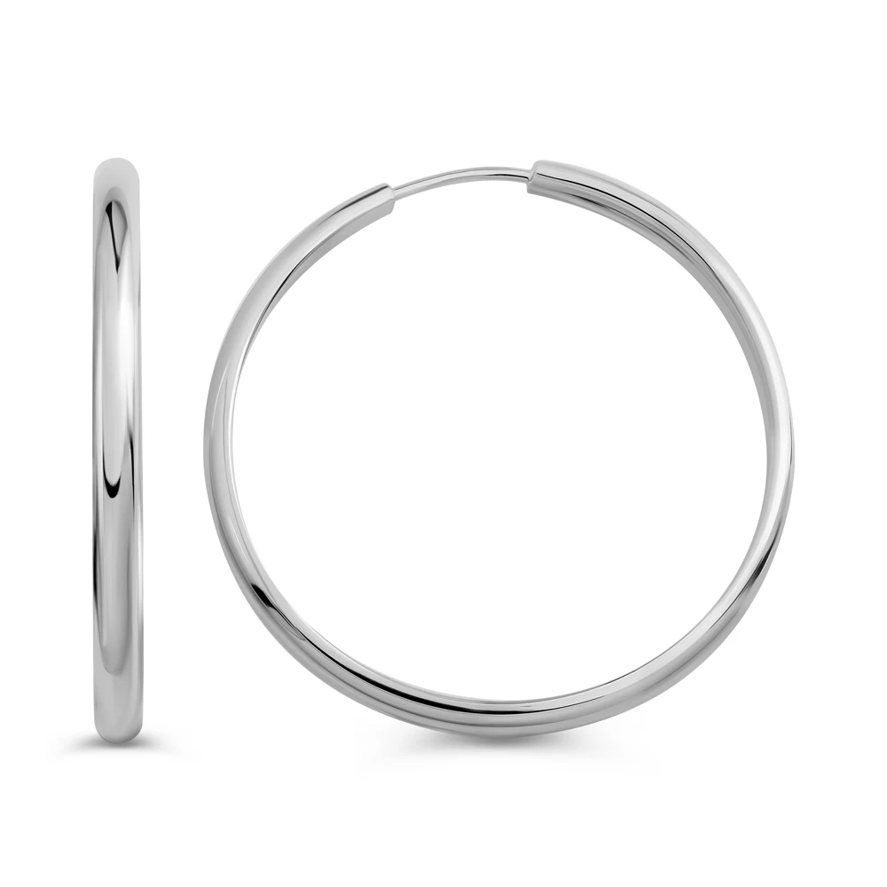 Серьги конго из серебра 925 пробы