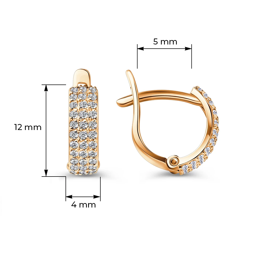 Серьги с фианитами из серебра 925 пробы 3