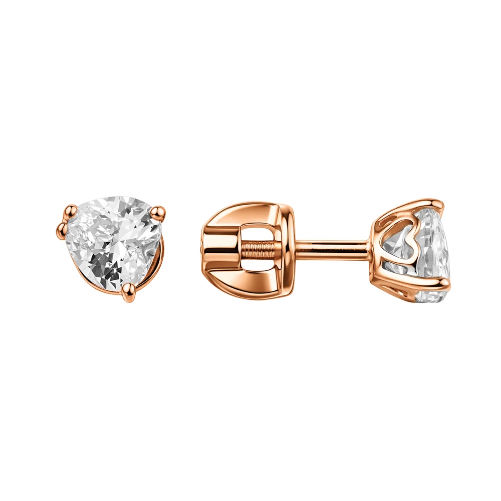 Серьги с фианитами из серебра 925 пробы 2