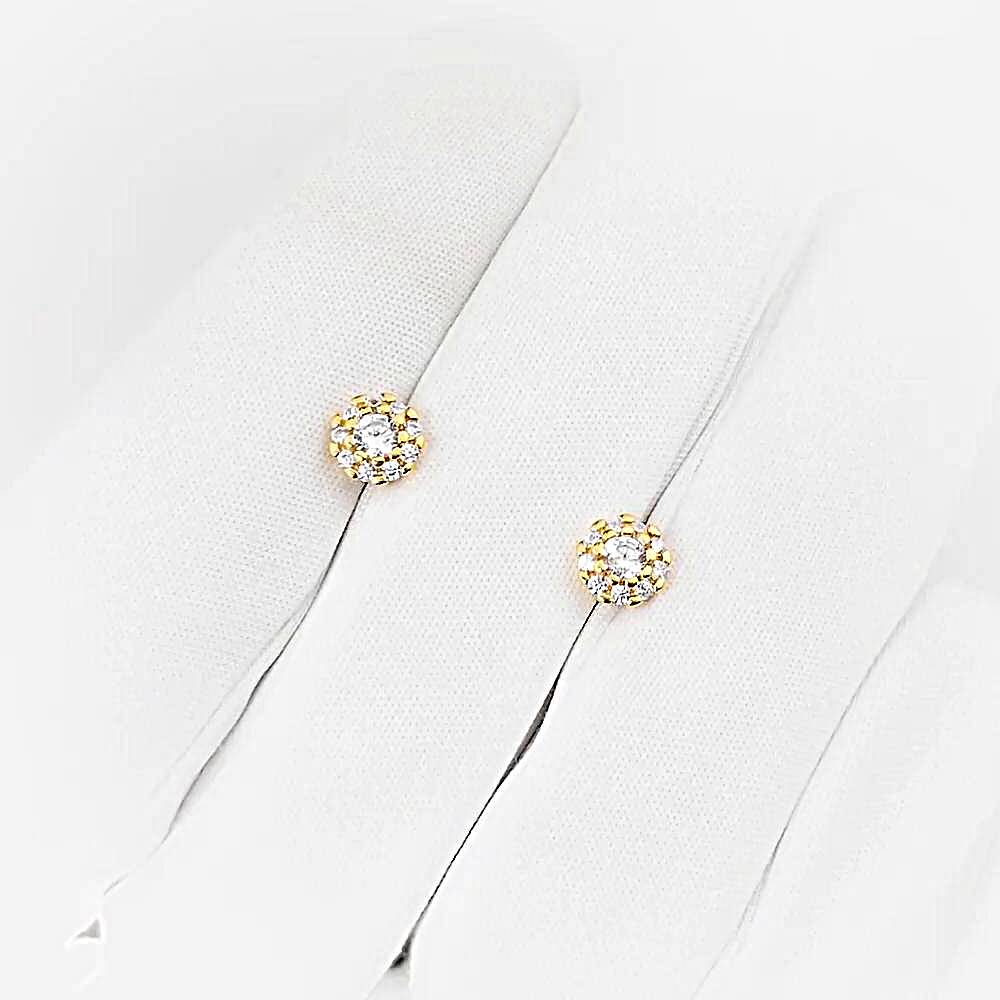 Серьги с фианитами из серебра 925 пробы 1