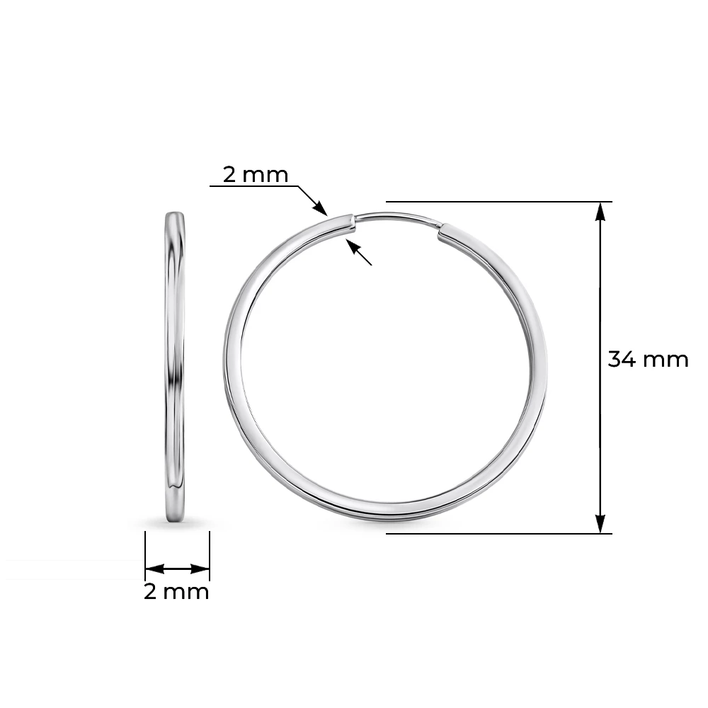 Серьги конго из серебра 925 пробы 3