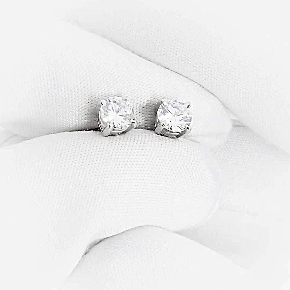 Серьги с фианитами из серебра 925 пробы 1