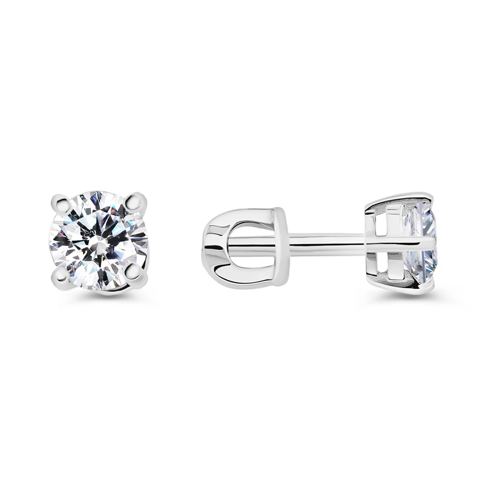 Серьги с фианитами из серебра 925 пробы 3
