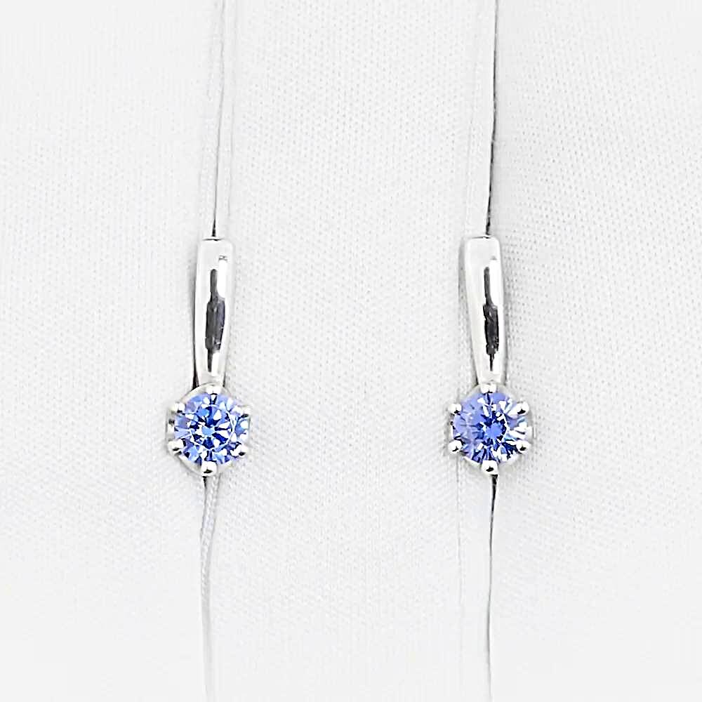 Серьги с фианитами из серебра 925 пробы 1