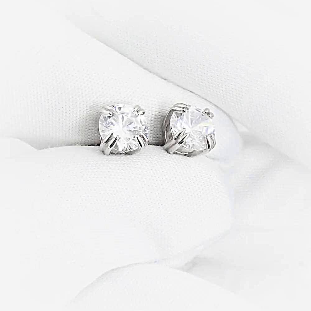Серьги с фианитами из серебра 925 пробы 1