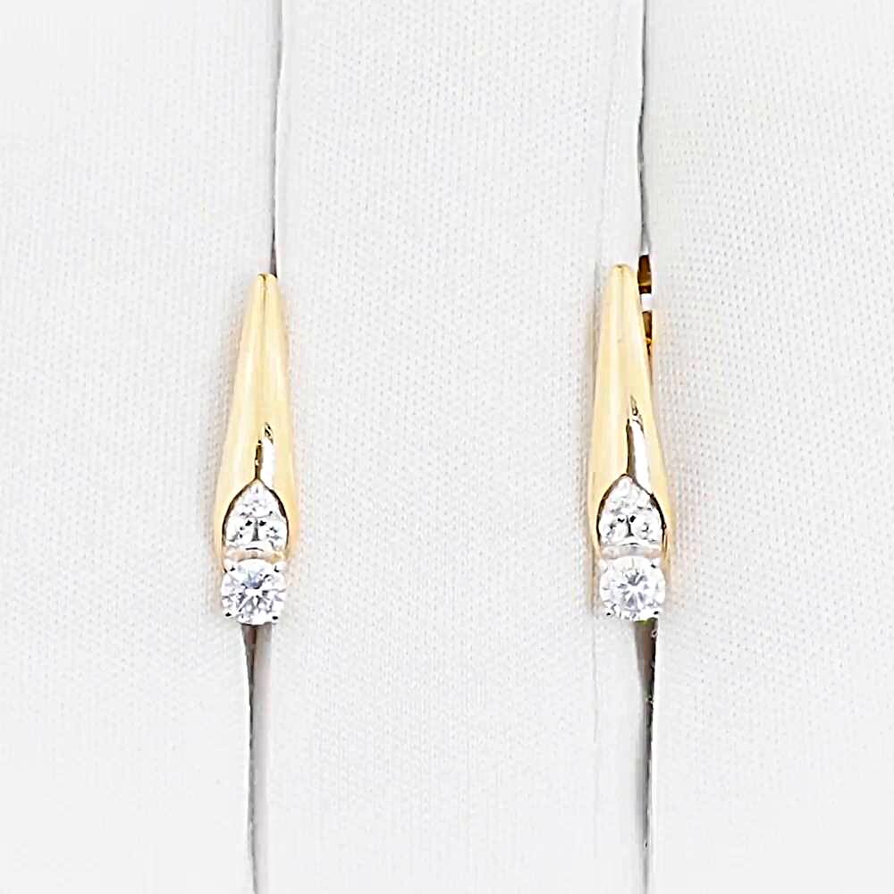 Серьги с фианитами из серебра 925 пробы 1