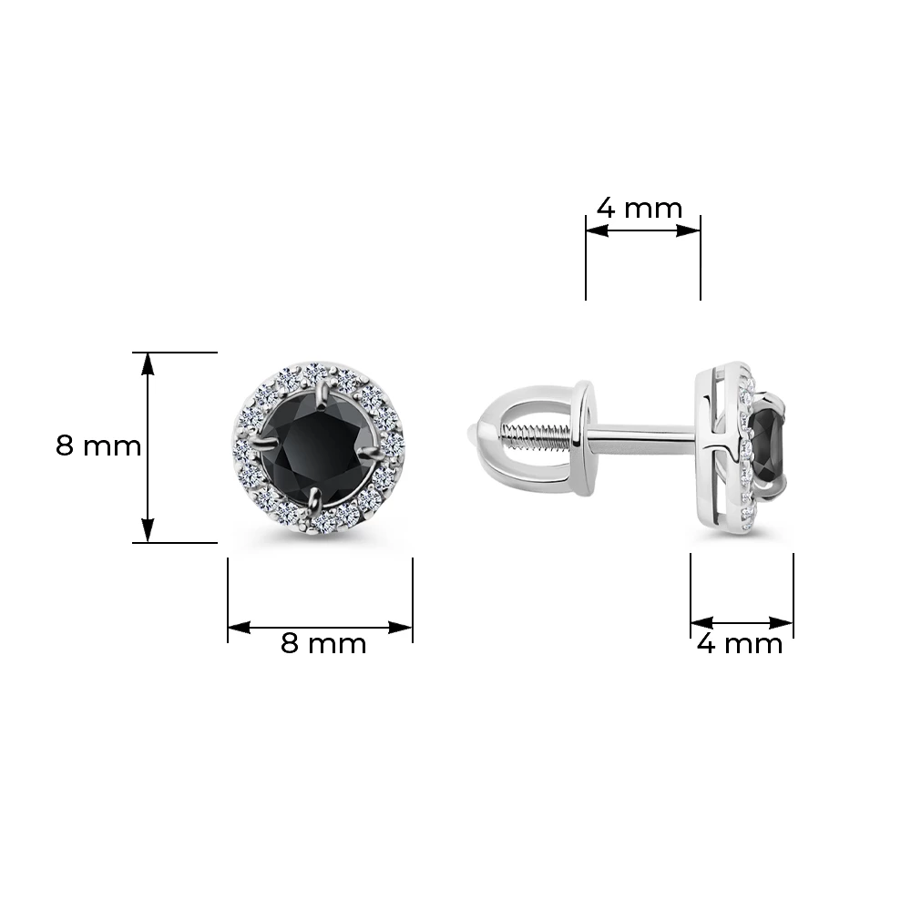 Серьги с фианитами из серебра 925 пробы 3