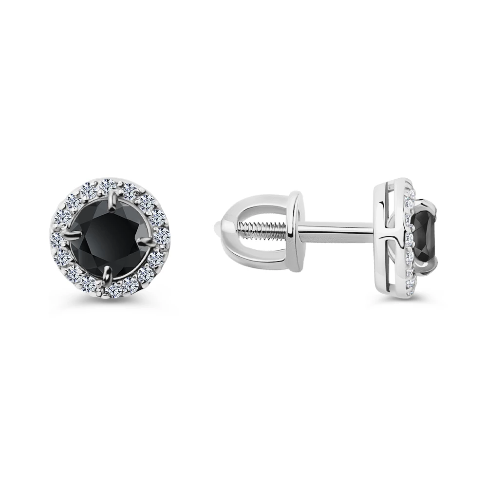 Серьги с фианитами из серебра 925 пробы 2