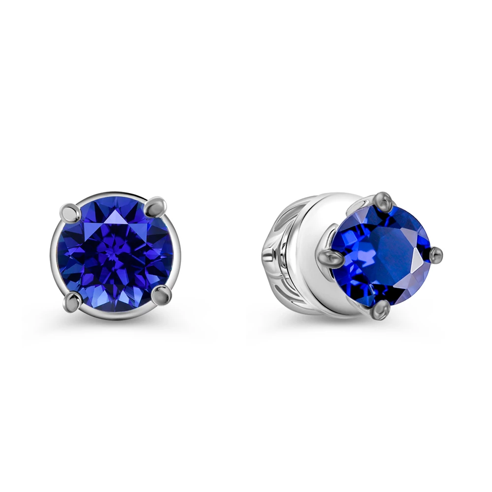 Серьги с фианитами из серебра 925 пробы 1