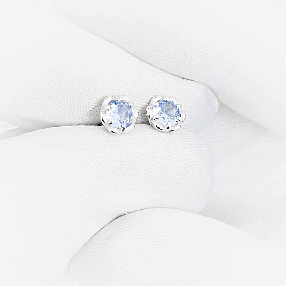 Серьги с фианитами из серебра 925 пробы 1