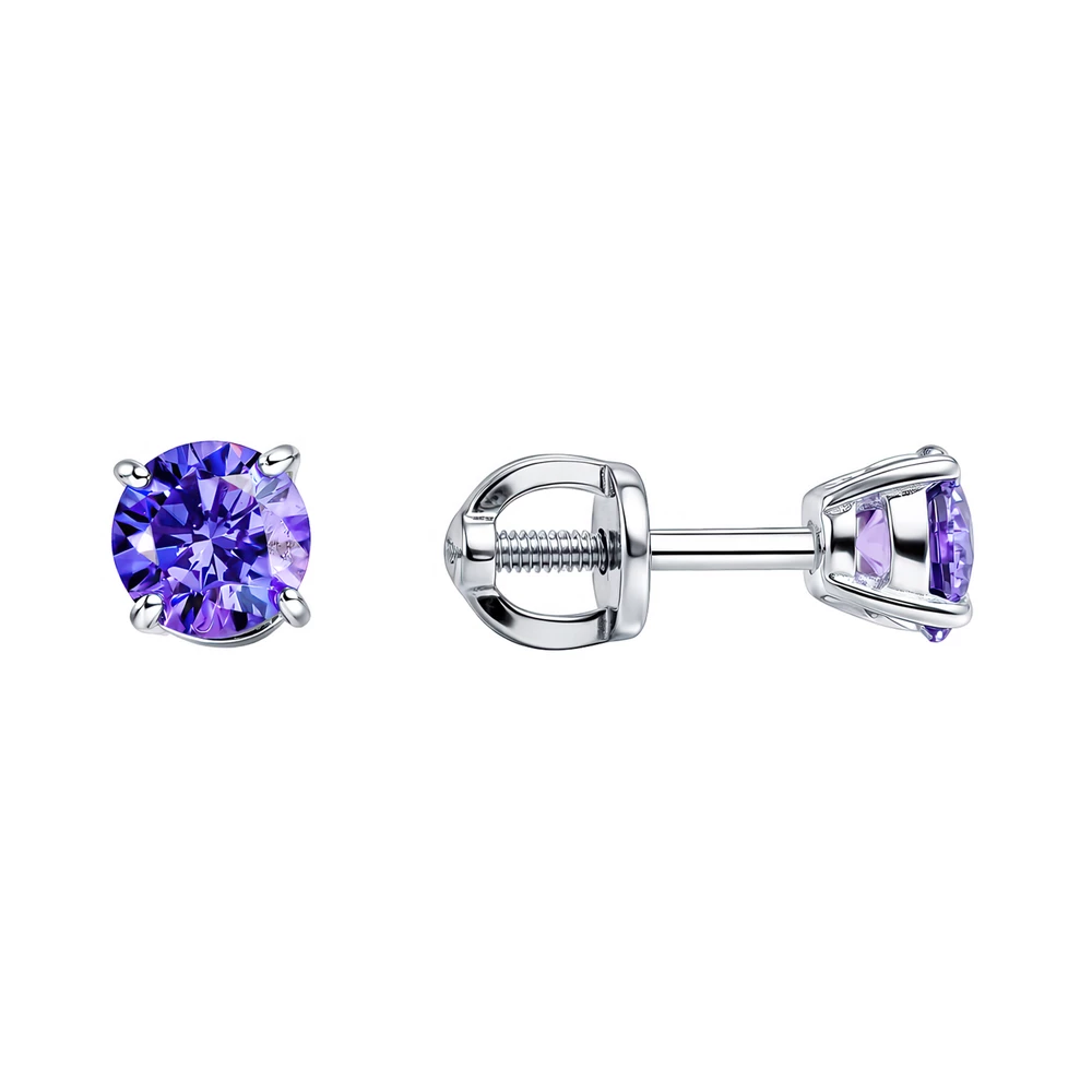 Серьги с фианитами из серебра 925 пробы 3